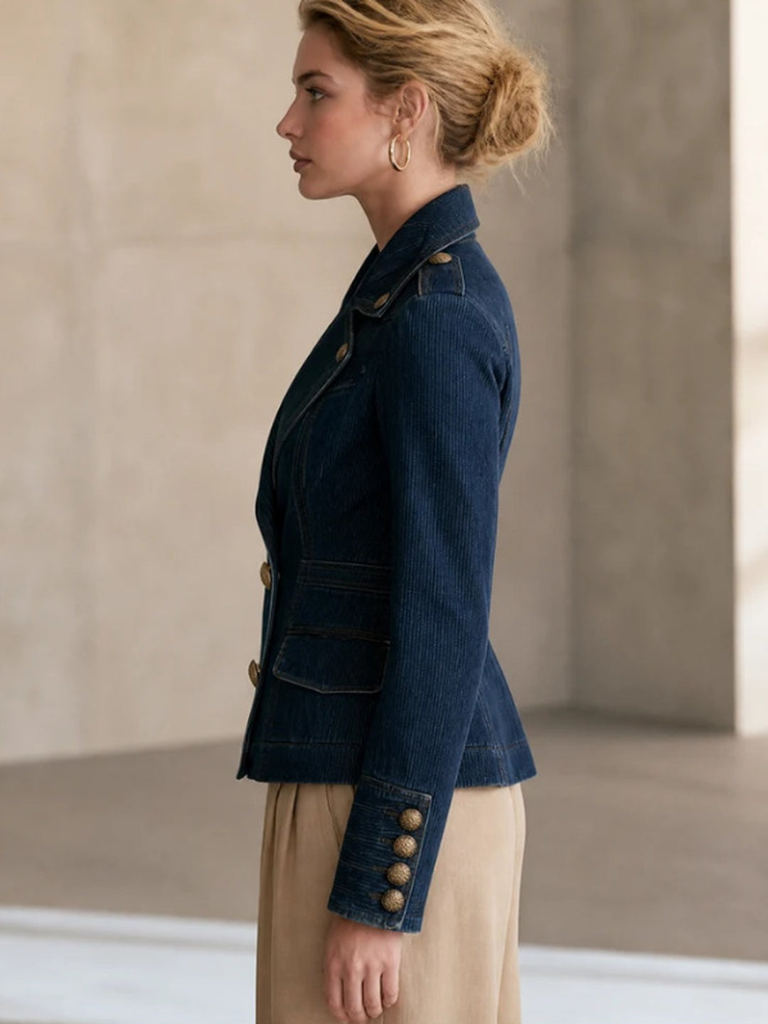 Serena Double-Breasted Tailored Blazer