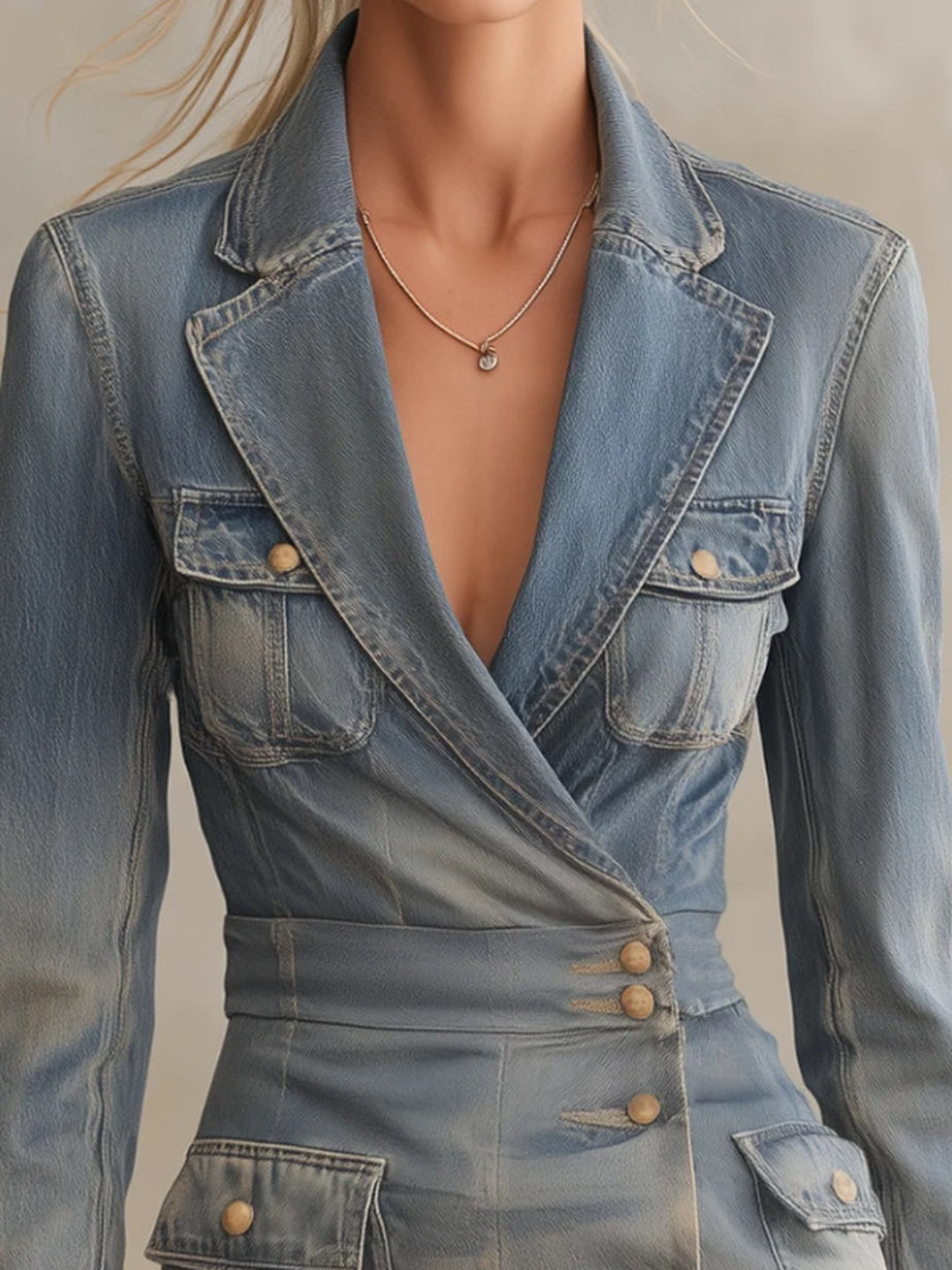 Azzurra Double-Breasted Blazer Dress