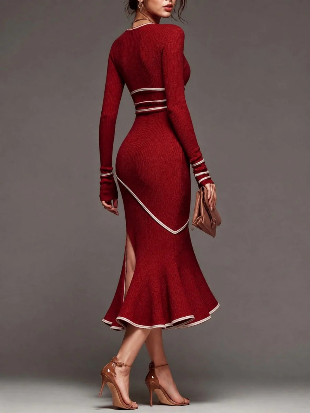 Rosalia Piped Cutout Maxi Dress