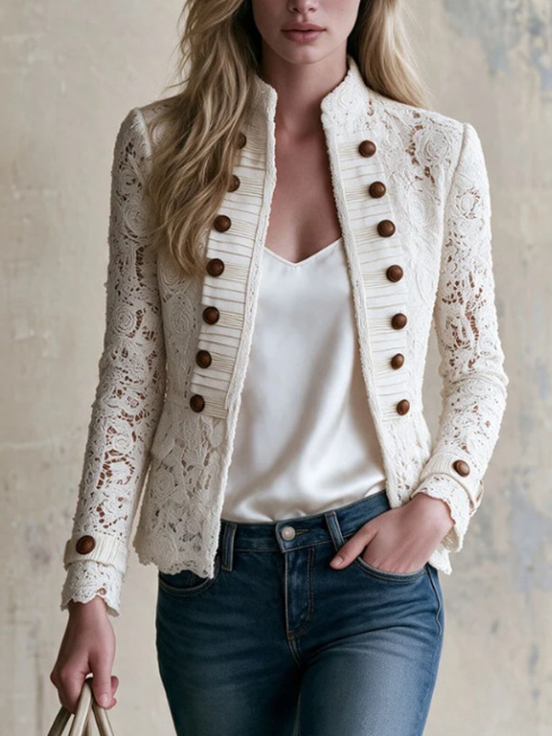 Ornella Broderie Military Jacket