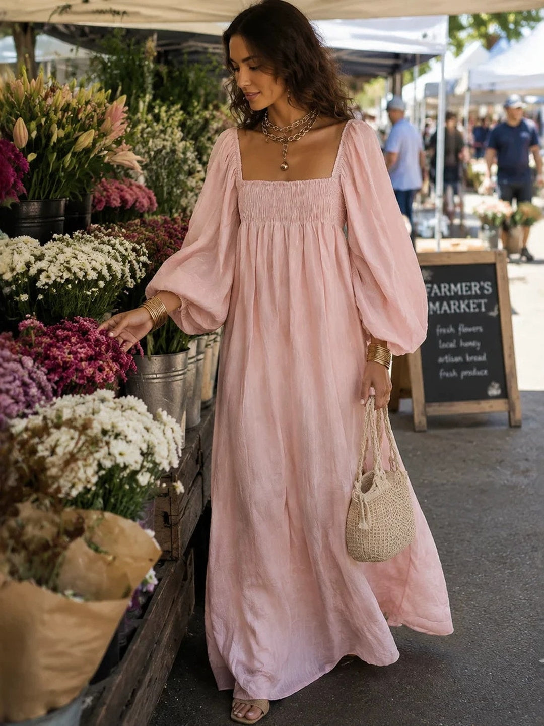 Coralina Off-Shoulder Ruched Maxi Dress