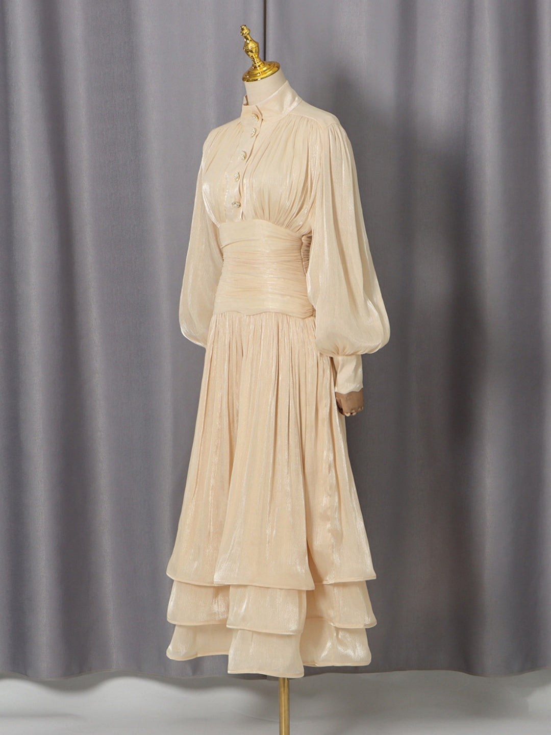 Terra Embroidered Tiered Maxi Dress - White