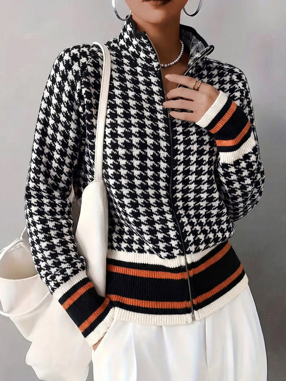 Fiorella Contrast-Trim Cardigan