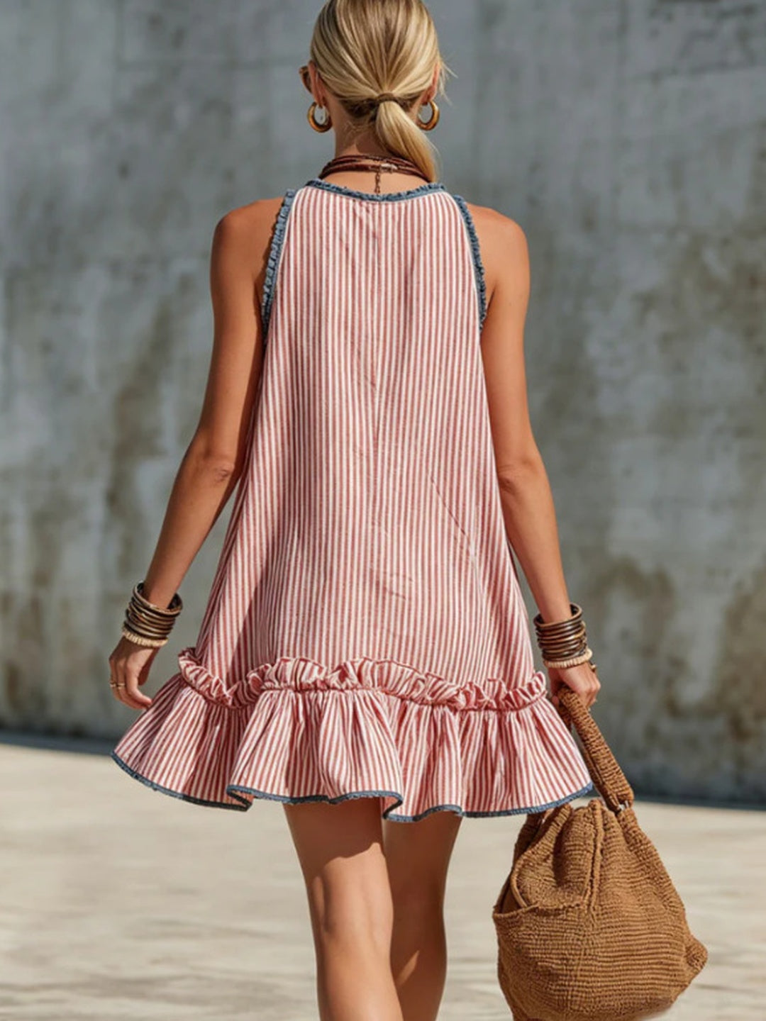 Fiorella Ruffled Swing Mini Dress