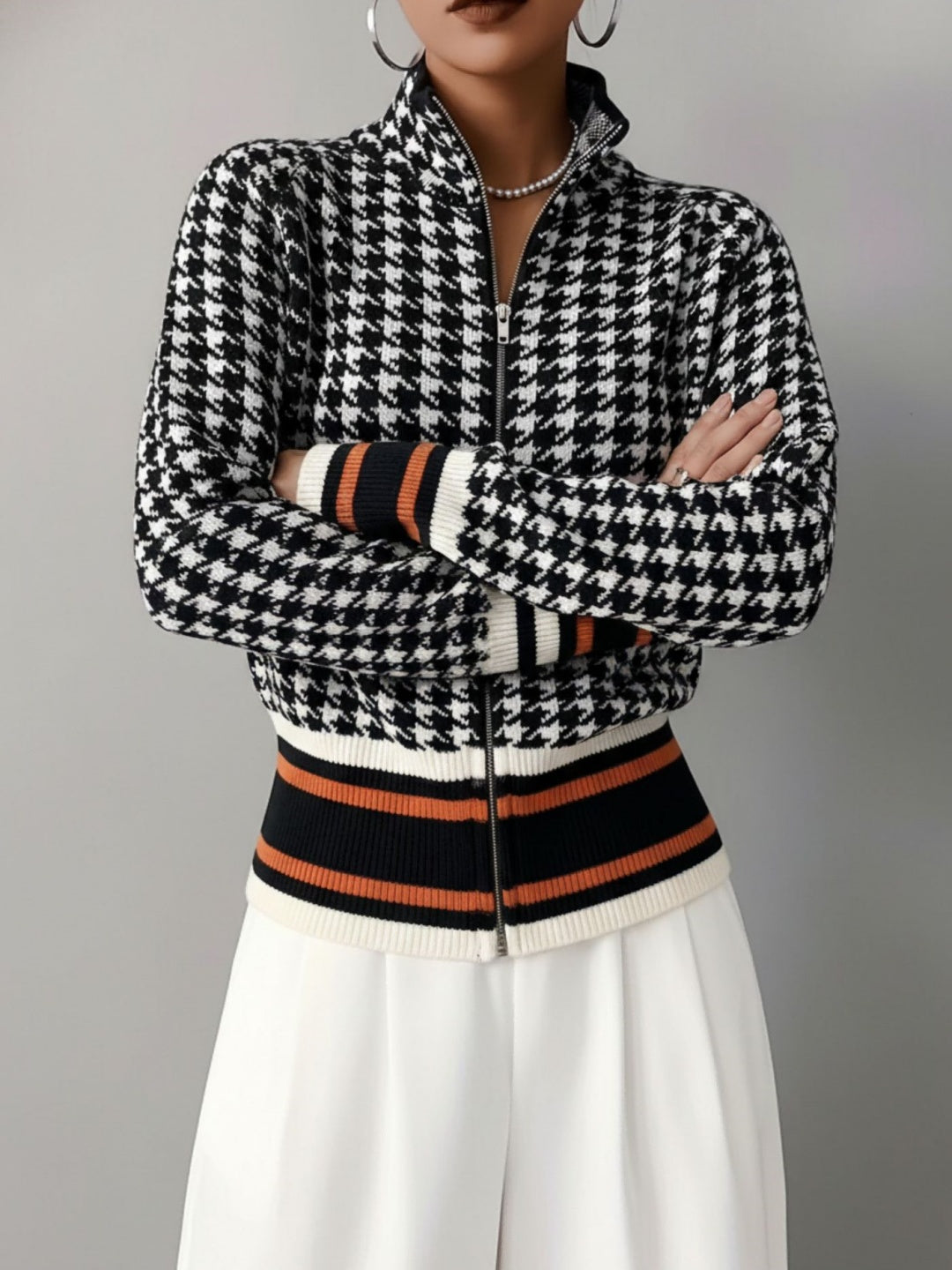 Fiorella Contrast-Trim Cardigan
