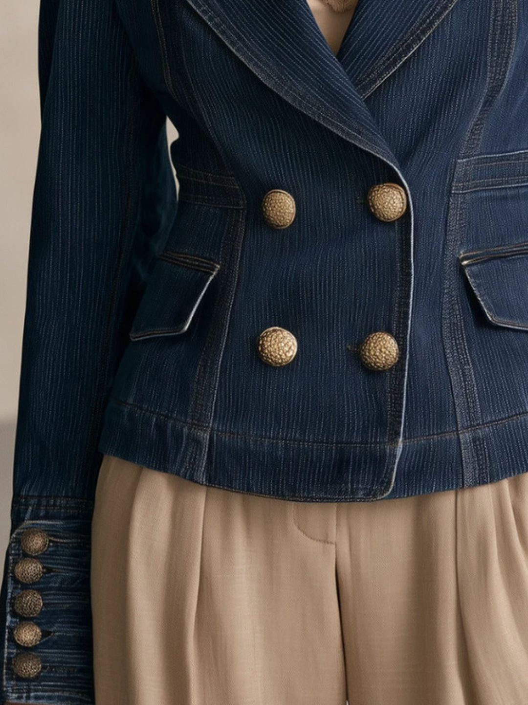 Serena Double-Breasted Tailored Blazer