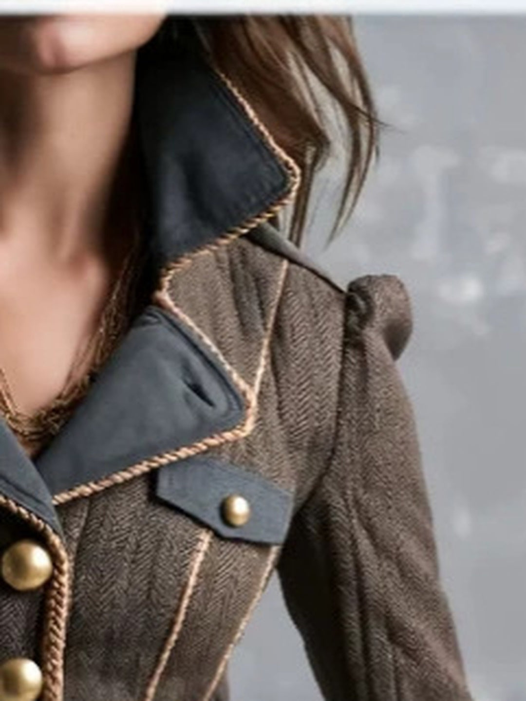 Marcella Military-Peplum Moto Jacket