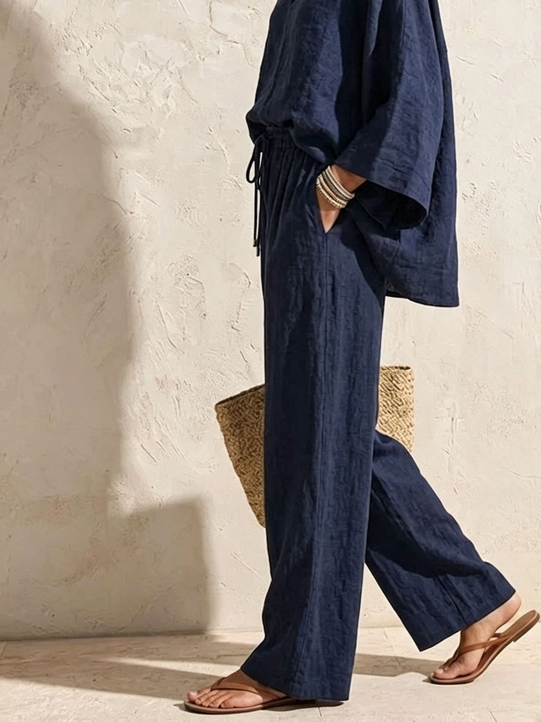 Bianca Relaxed Wide-Leg Trouser Set