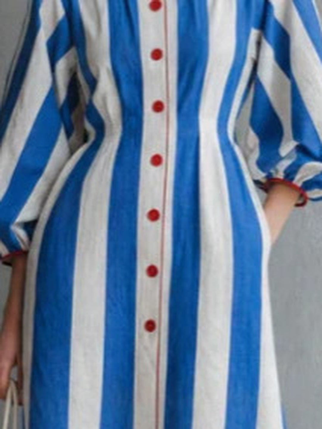 Portofino Striped Button-Front Mini Dress