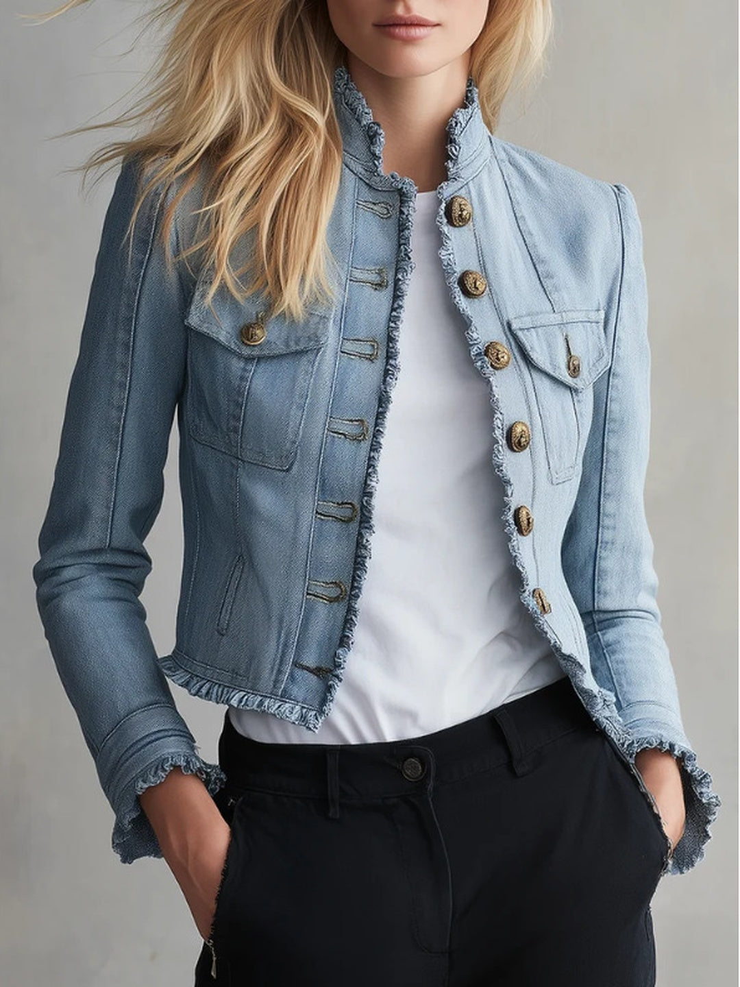 Vittoria Embellished Denim Jacket