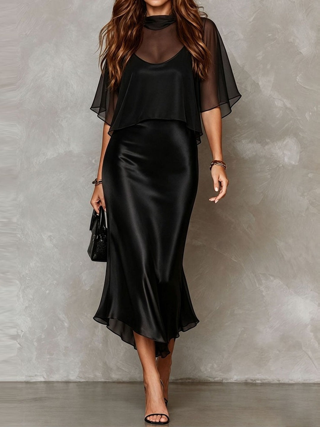Caterina Ruffled Velvet Maxi Dress