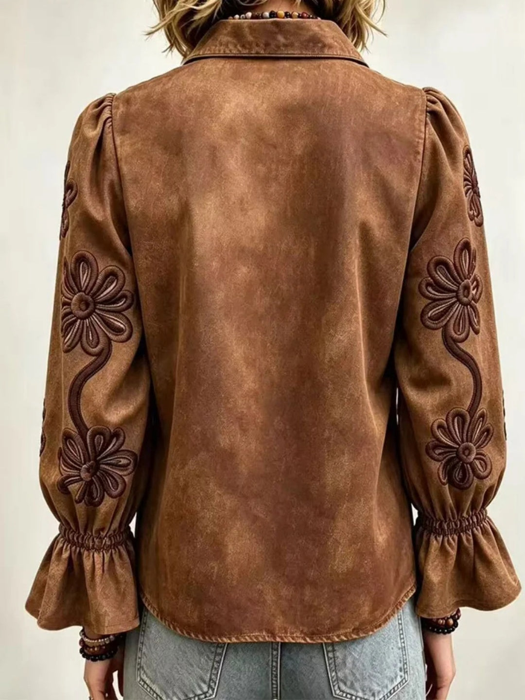 Paisley Embroidered Button Shirt