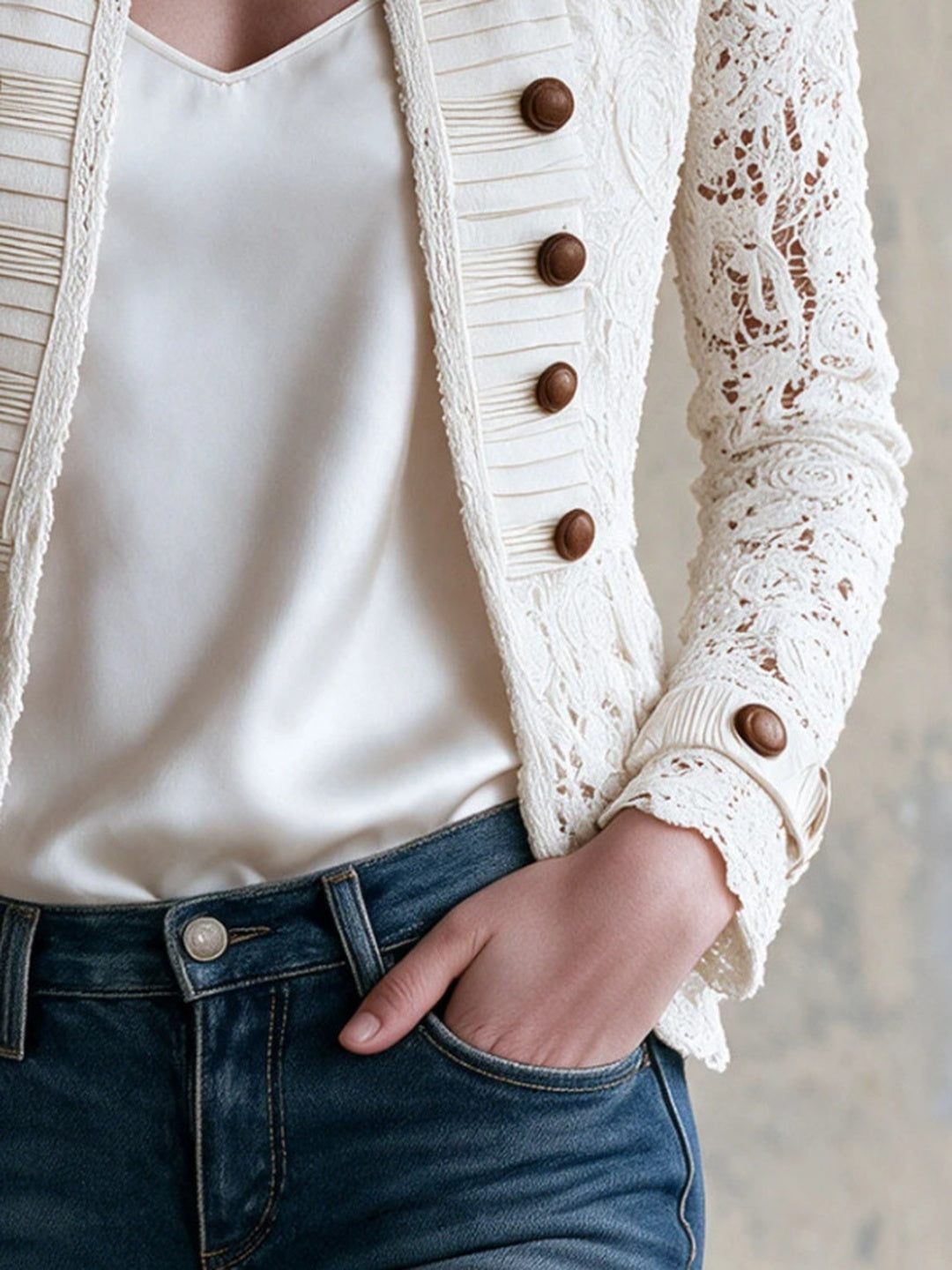 Ornella Broderie Military Jacket