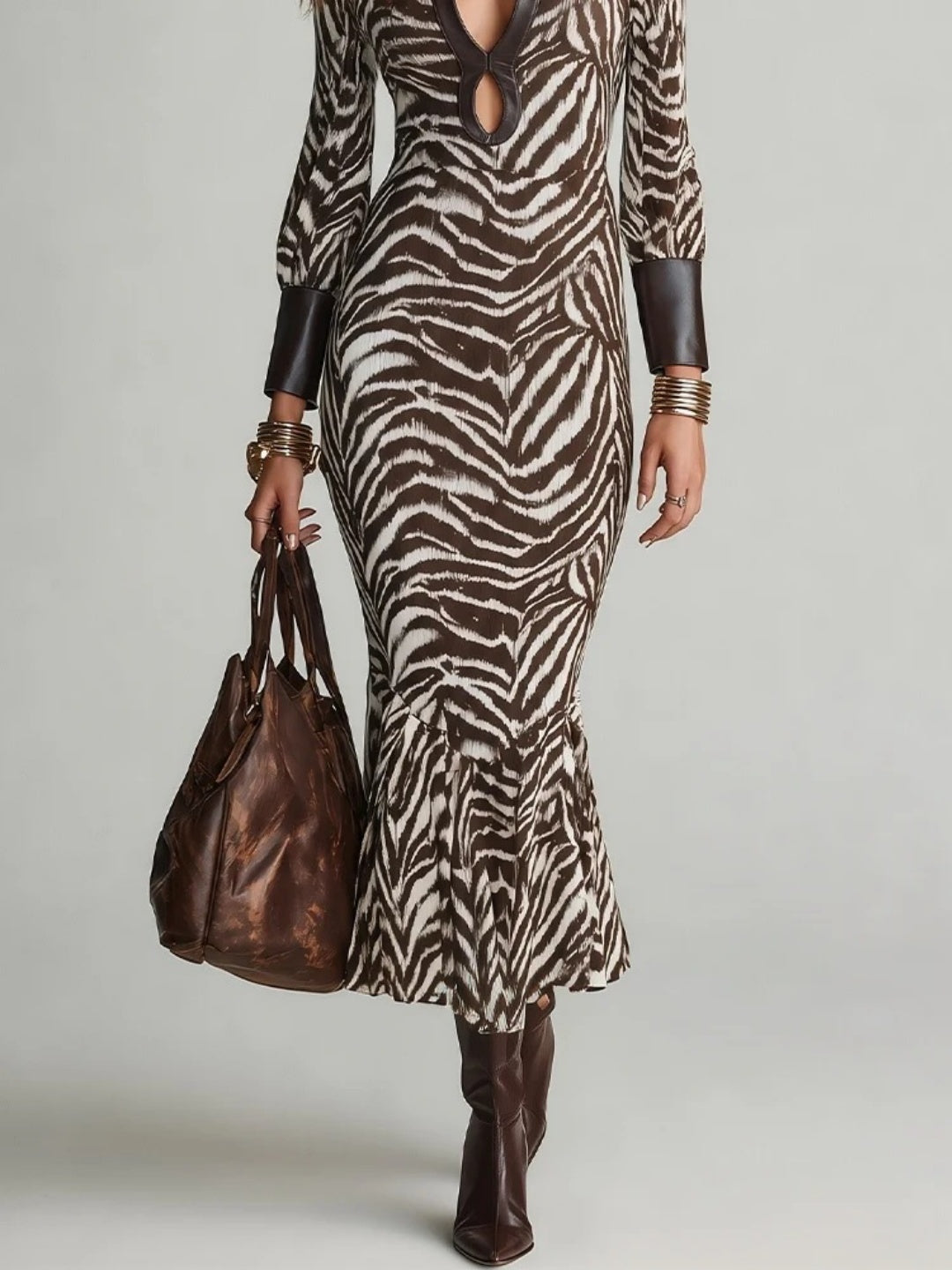 Savina Animal-Print Button Shirt