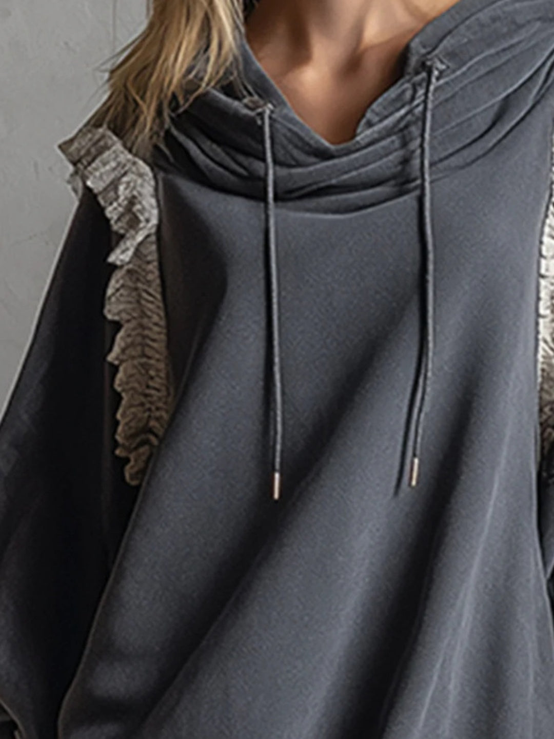 Nadia Asymmetric Cape Sweatshirt
