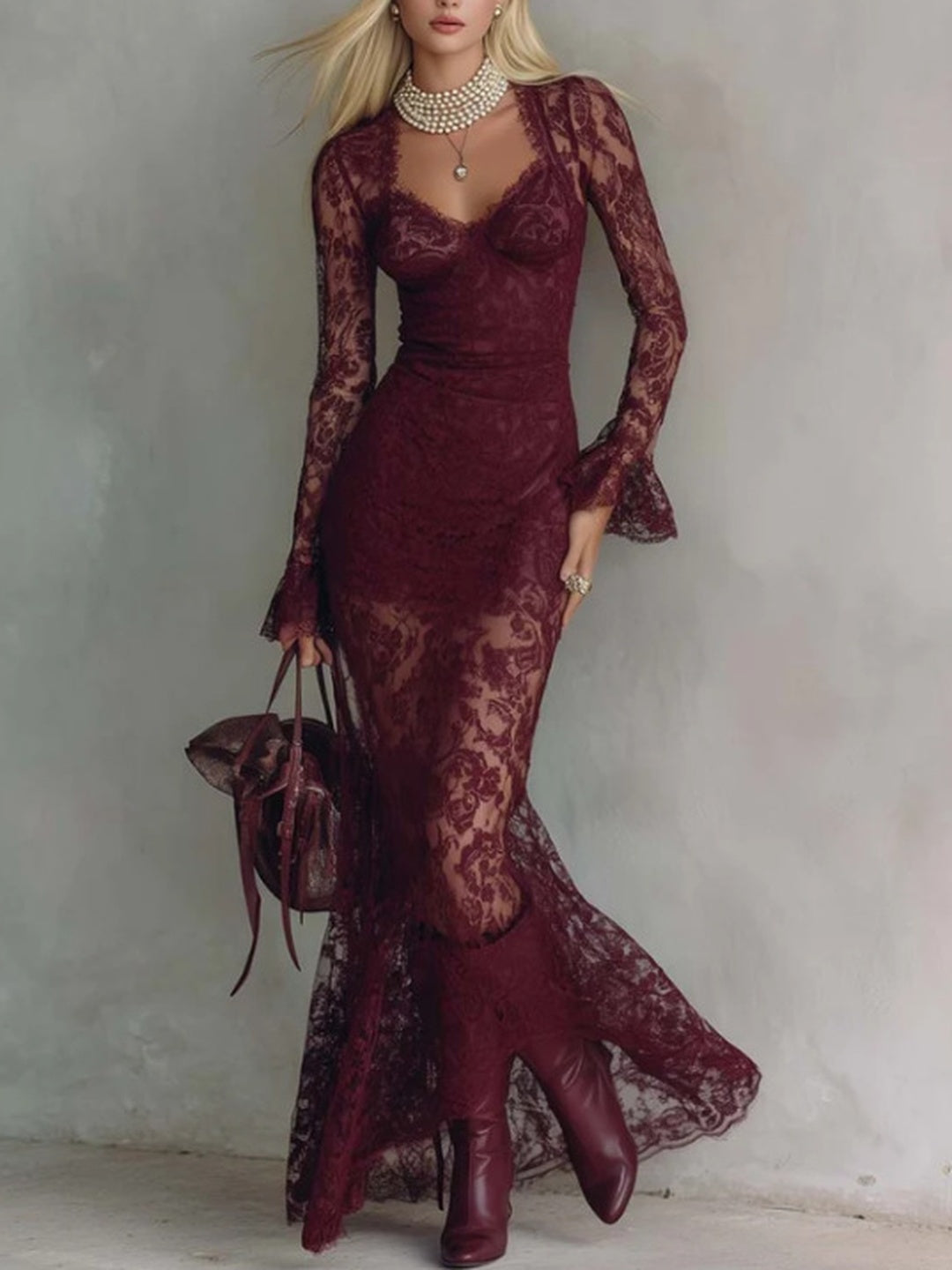 Vesper Lace Mermaid Maxi Dress