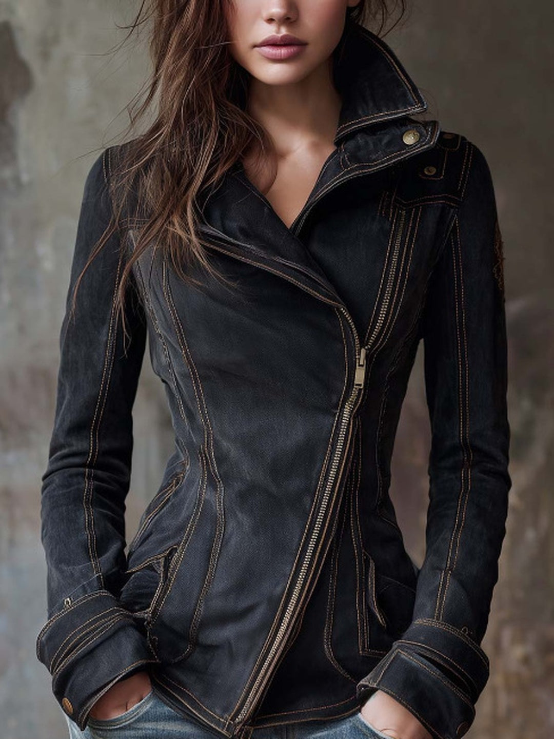 Nera Velvet Biker Jacket