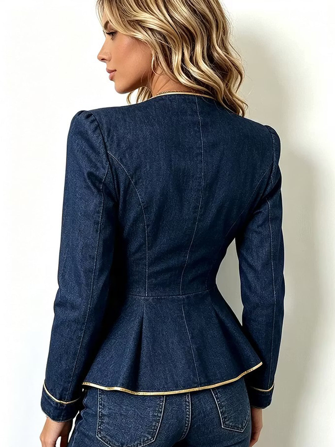 Vittoria Piped Peplum Blazer