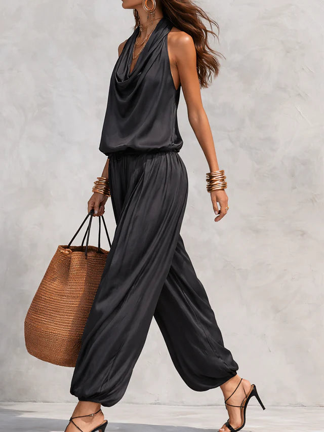 Amalfi Black Halter Pants Set