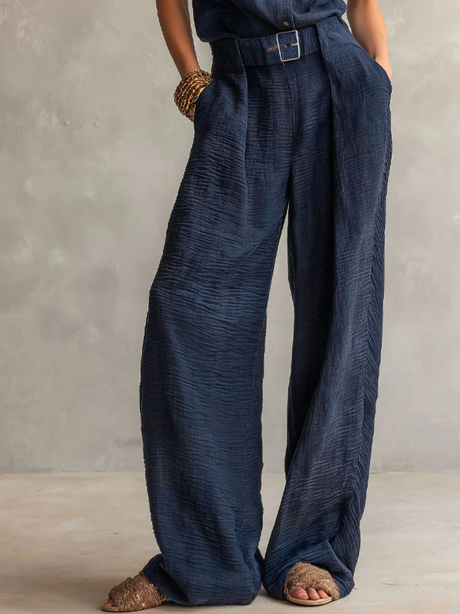 Aurelia White Sleeveless Pants Set