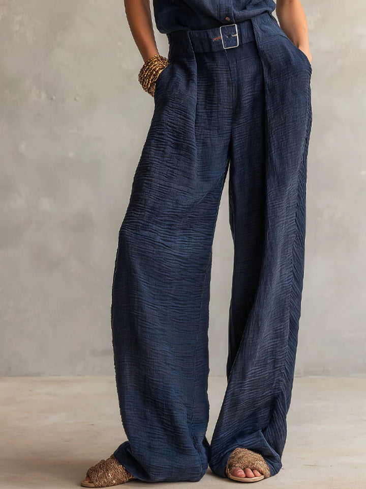Aurelia White Sleeveless Pants Set