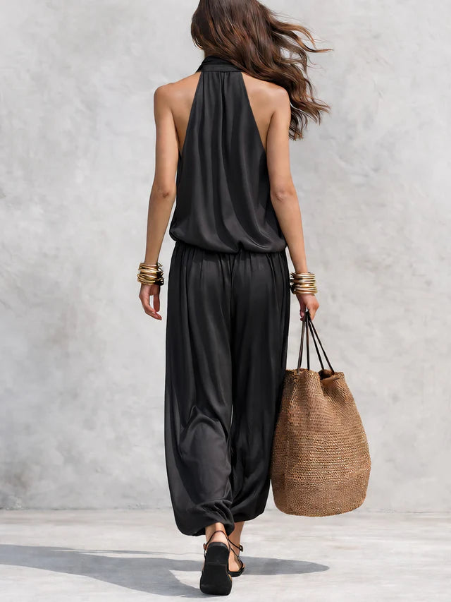Amalfi Black Halter Pants Set