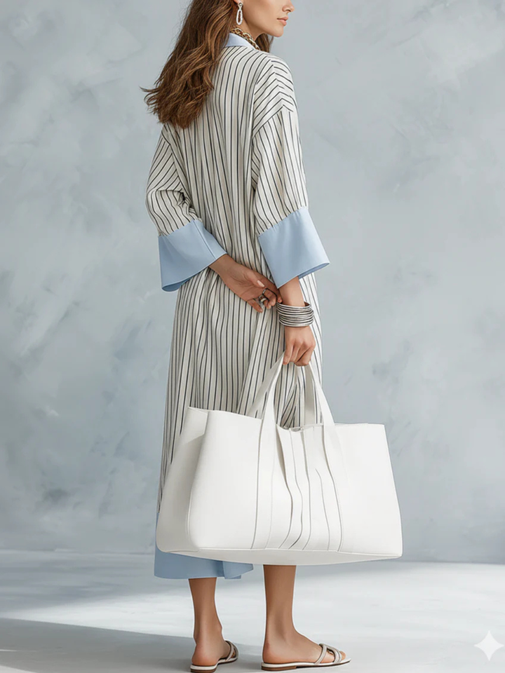Carina Effortless Striped Midi Dress