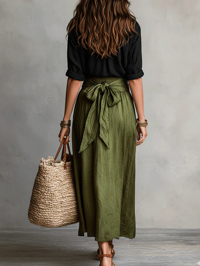 Zinnia Black Olive Resort Skirt Set