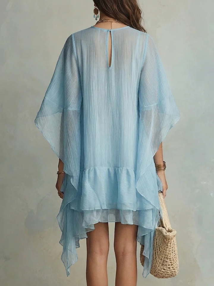 Camilla Light Blue Sheer Cover-Up Dress