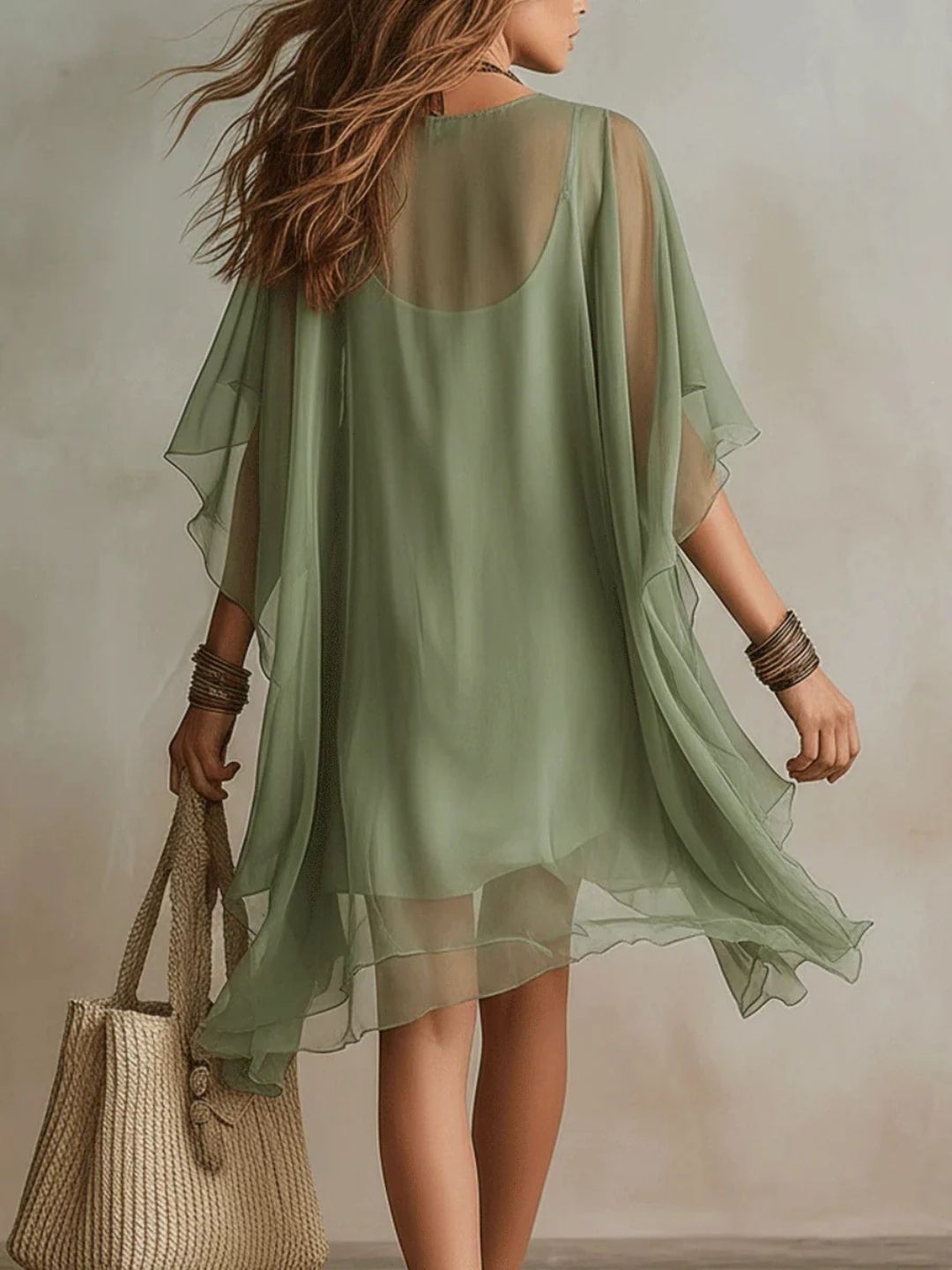 Serena White Sheer Cover-Up Dress