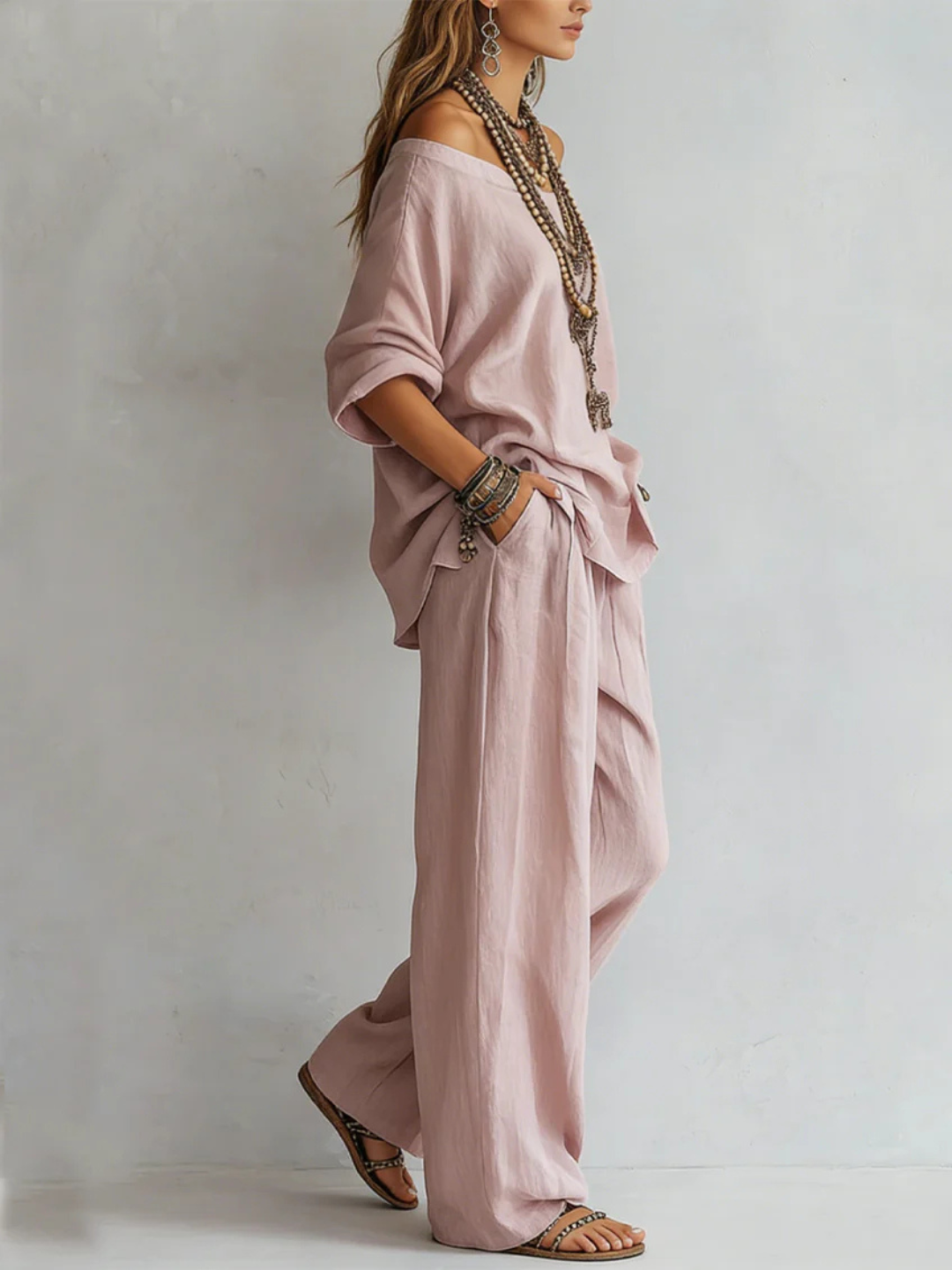 Rosa Pink Relaxed Pants Set
