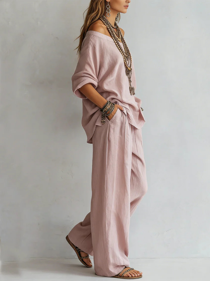 Rosa Pink Relaxed Pants Set