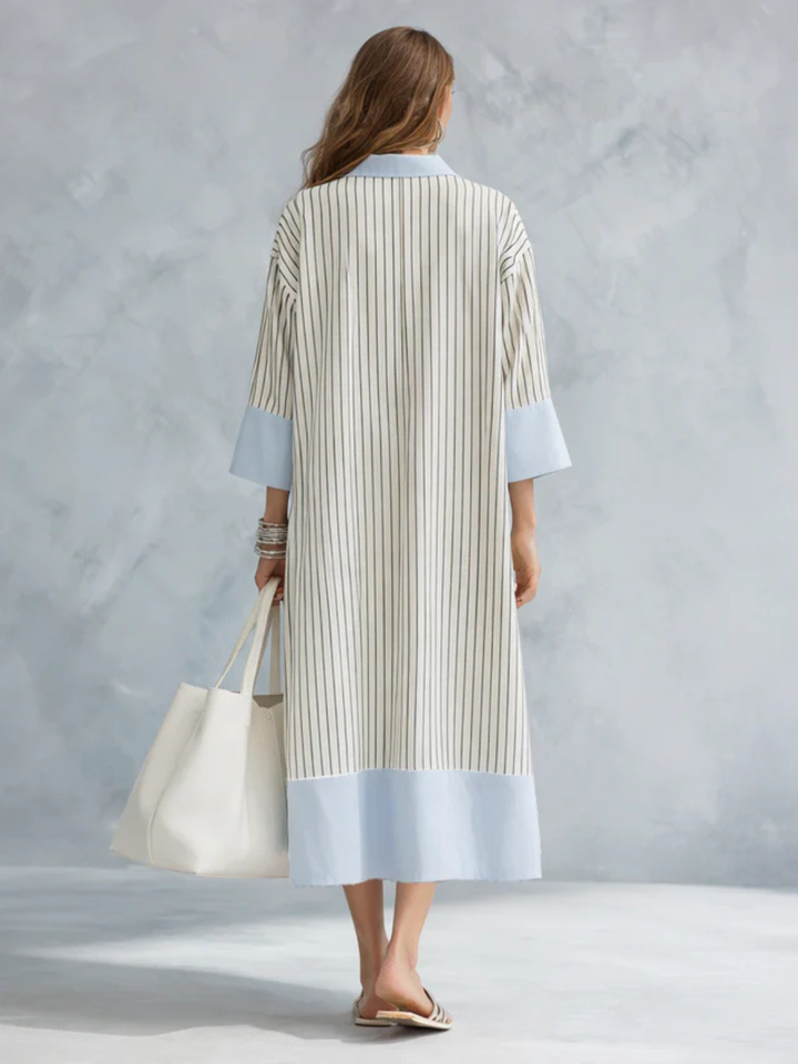 Carina Effortless Striped Midi Dress