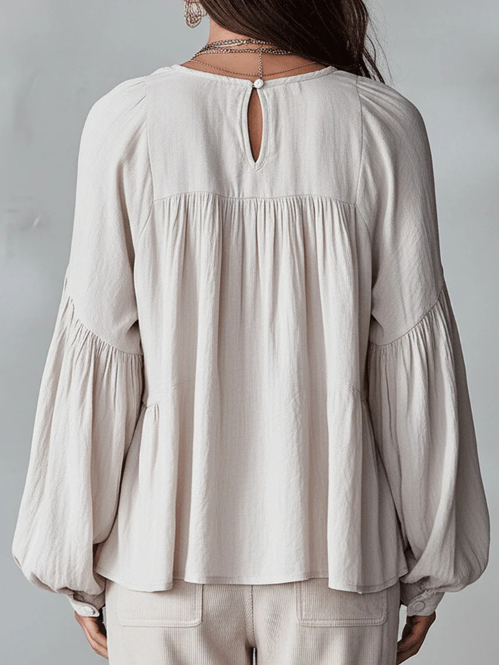 Yara White Ruffle Resort Blouse