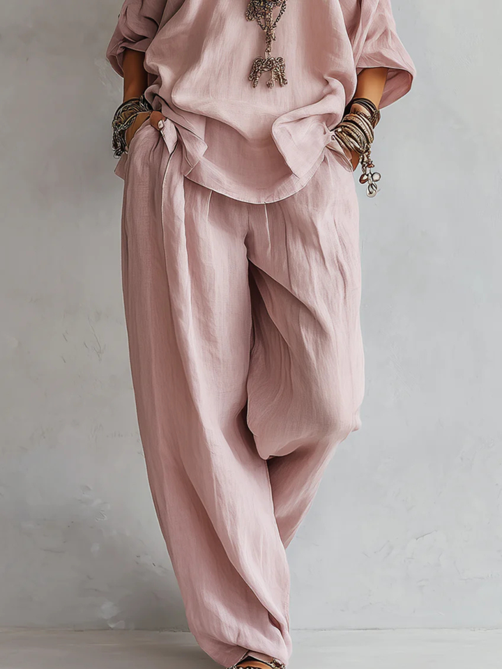 Rosa Pink Relaxed Pants Set