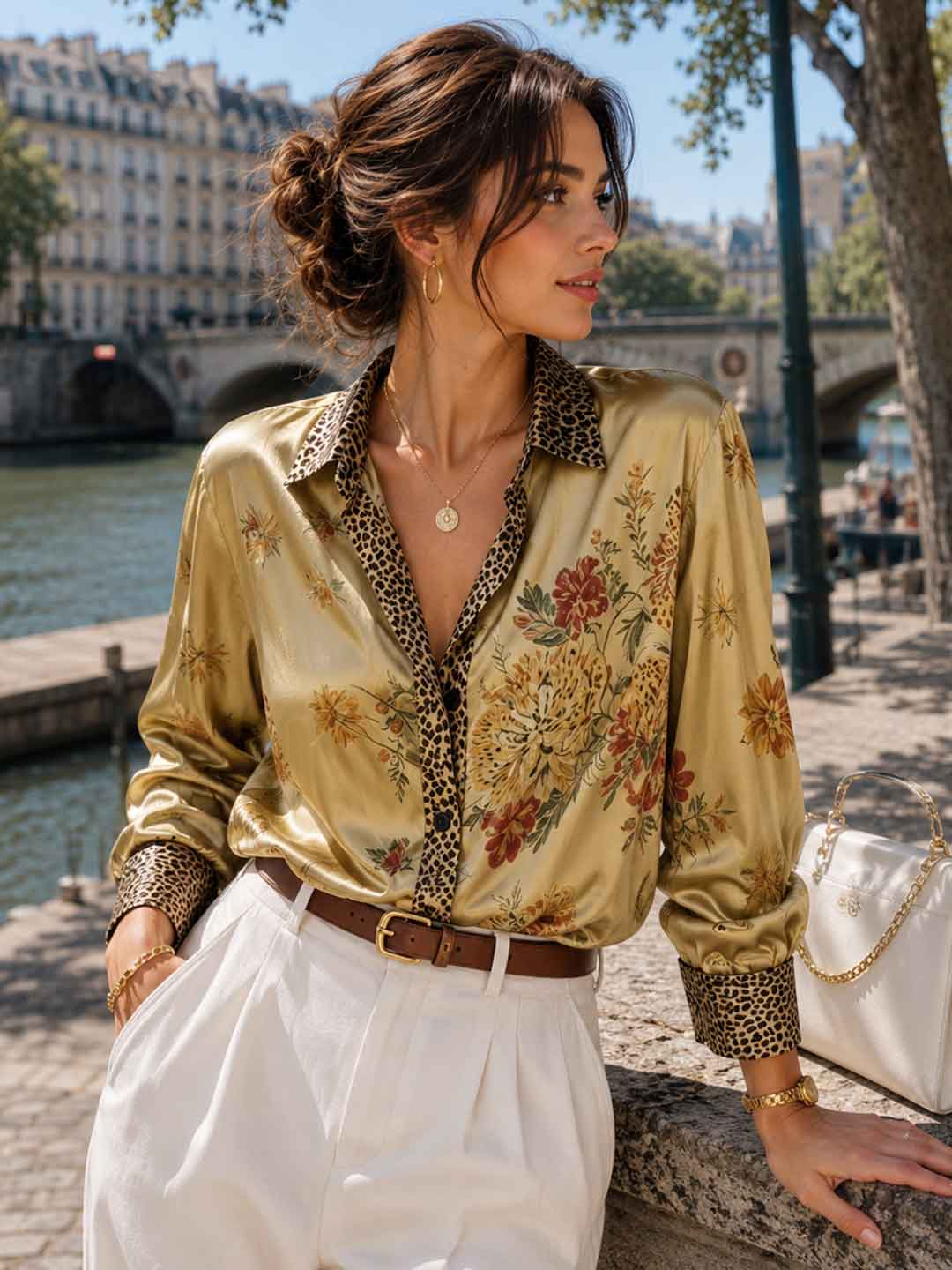 Serafina Baroque Satin Shirt