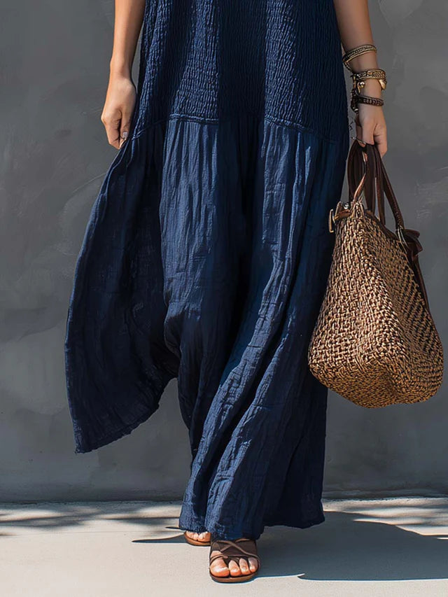 Camilla Navy Tiered Maxi Dress