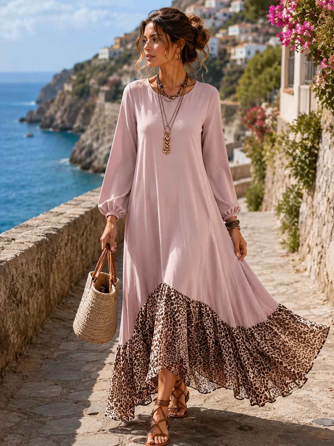 Marcella Tunic & Printed Maxi Skirt Set
