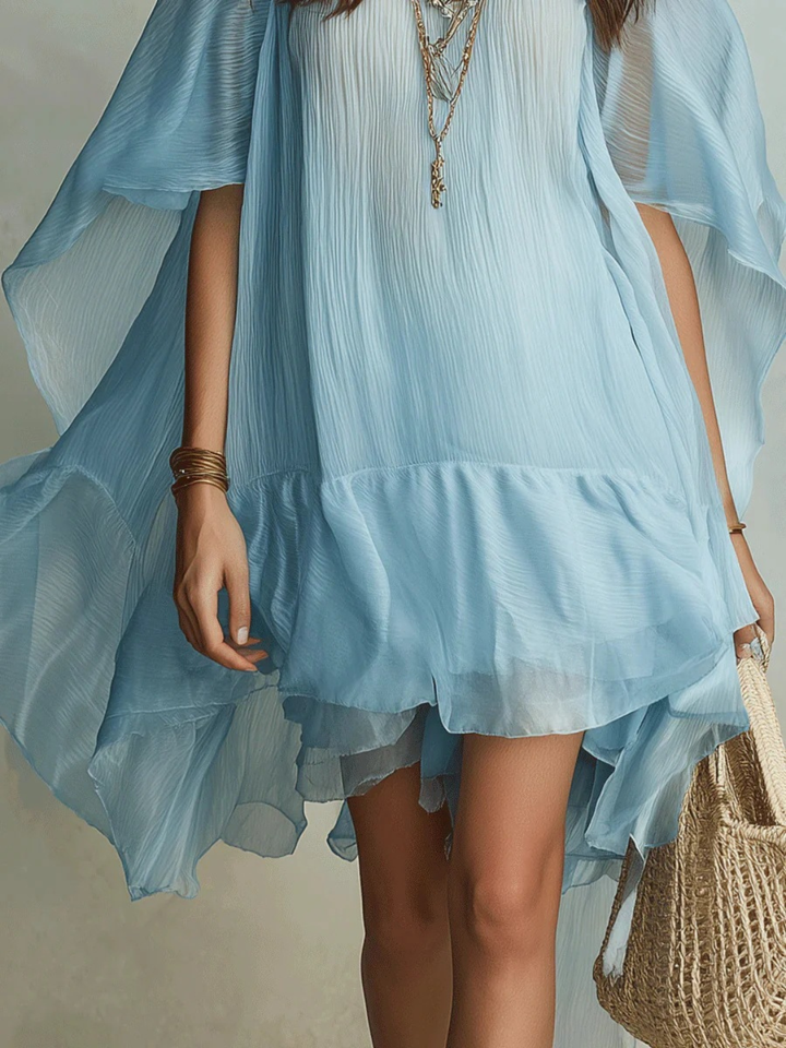 Camilla Light Blue Sheer Cover-Up Dress