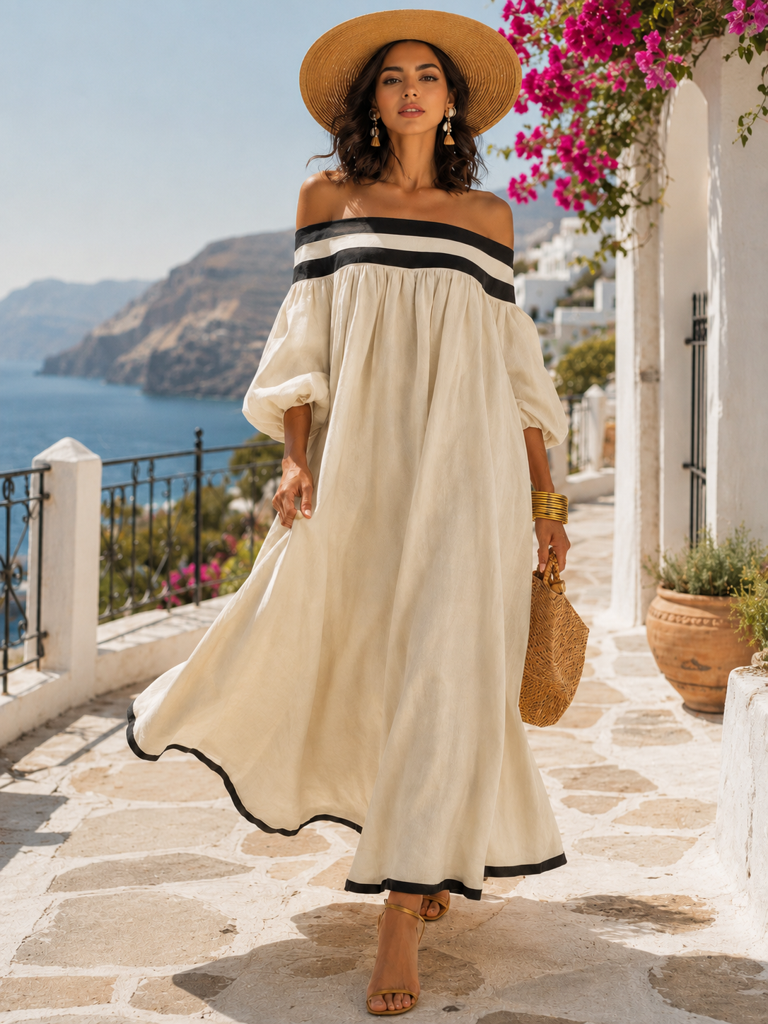 Marina Leopard Halter Maxi Dress