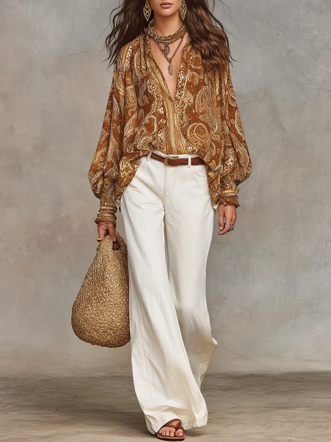 Valentina Casual V-neck Shirt