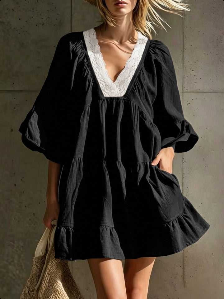 Dahlia White Babydoll Mini Dress