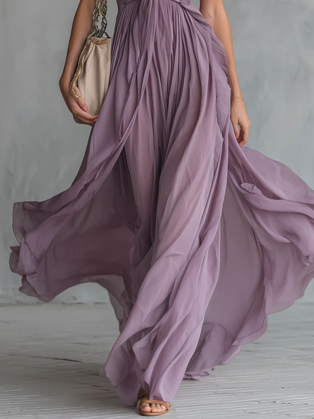 Nerina White Halter Maxi Dress