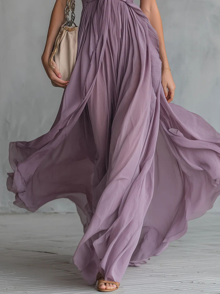 Nerina White Halter Maxi Dress