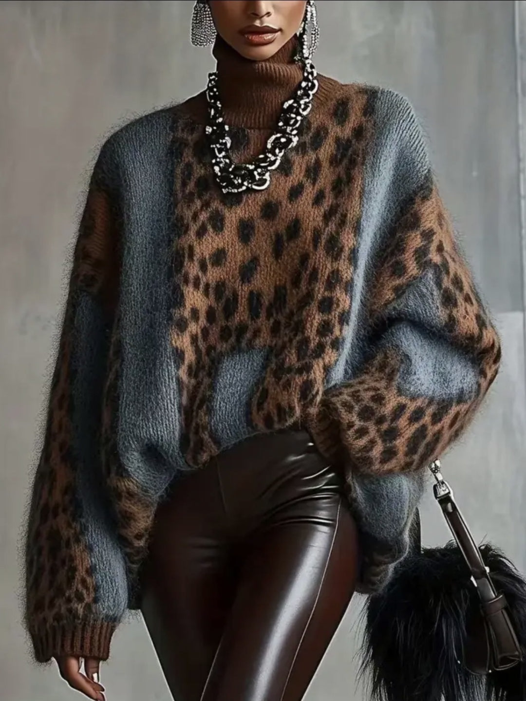 Leona Intarsia Relaxed Sweater