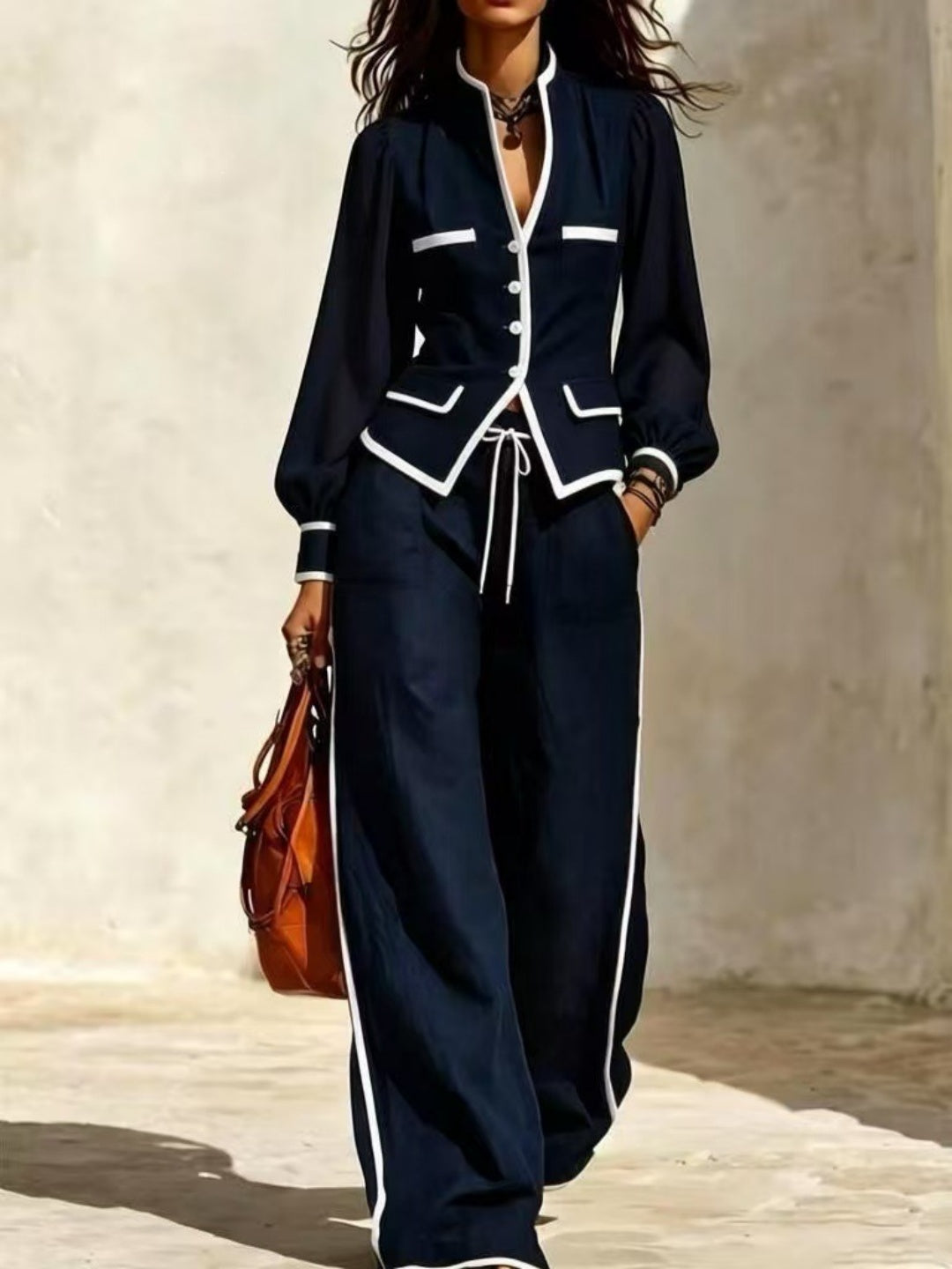 Nerissa Fuzzy Cardigan & Trouser Set