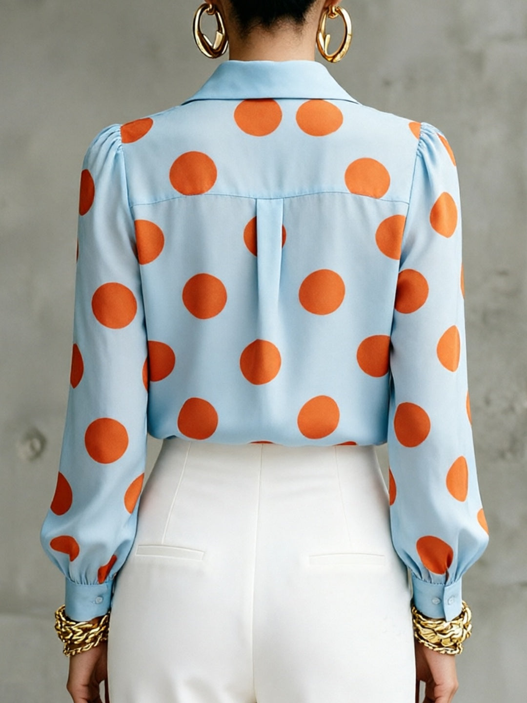 Capri Polka-Dot Button Shirt