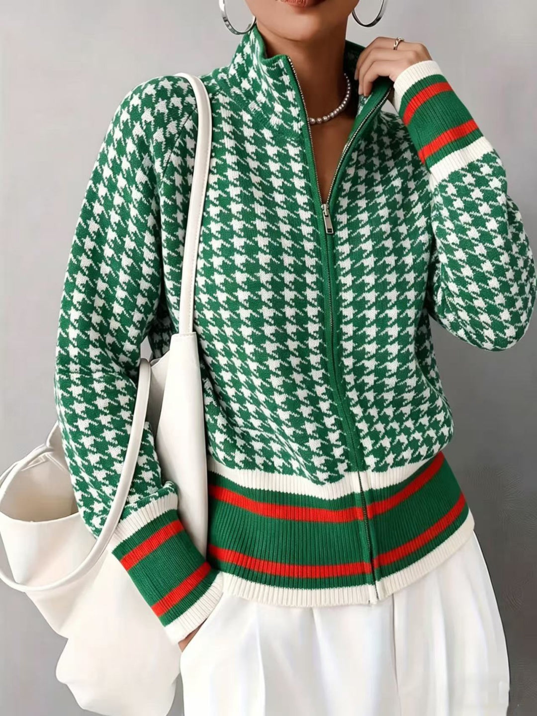 Fiorella Contrast-Trim Cardigan