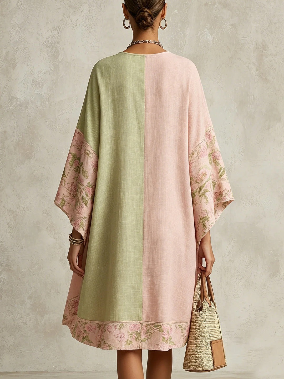 Paloma Color-Block Oversized Shirt Dress