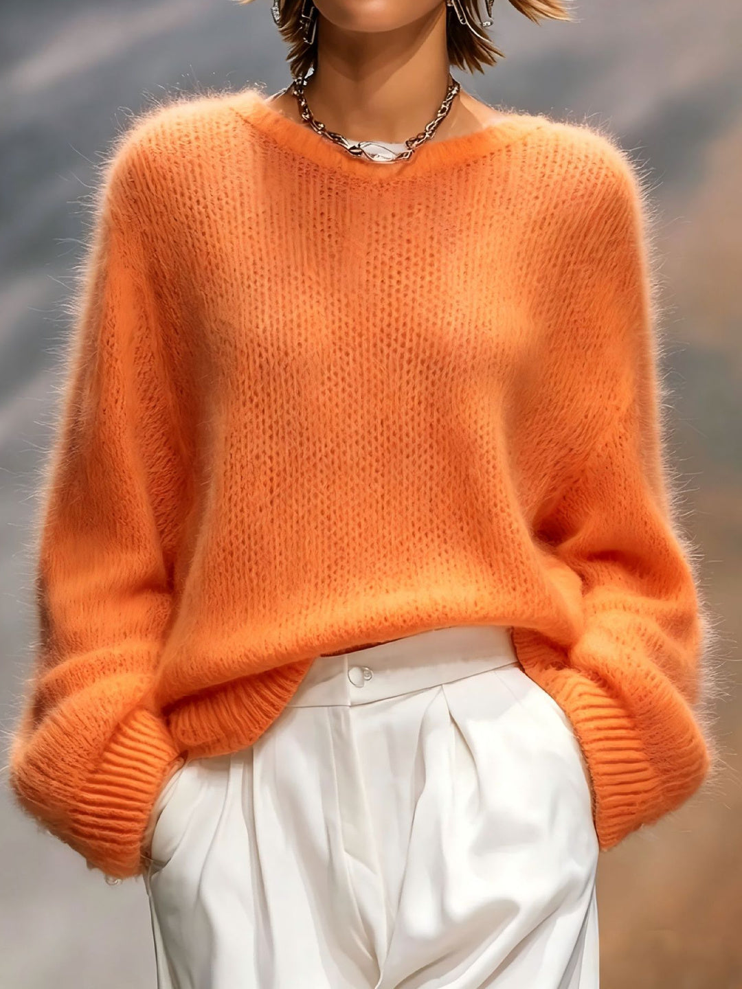 Nuvola Soft-Knit Relaxed Sweater